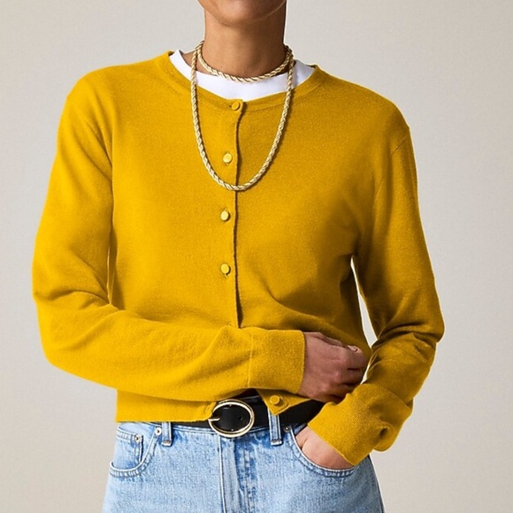 NWT J. Crew Featherweight Cashmere Cardigan size small - Picture 3 of 14